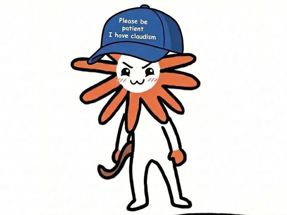 Please be patient I have claudism (Source: unknown)